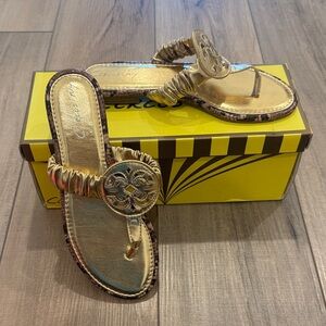 Circus by Sam Edelman Gold and Brown Sandals